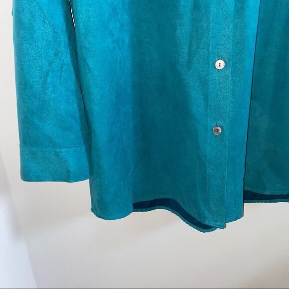 Vintage Freeport studio blue suede button up shirt - Picture 6 of 10